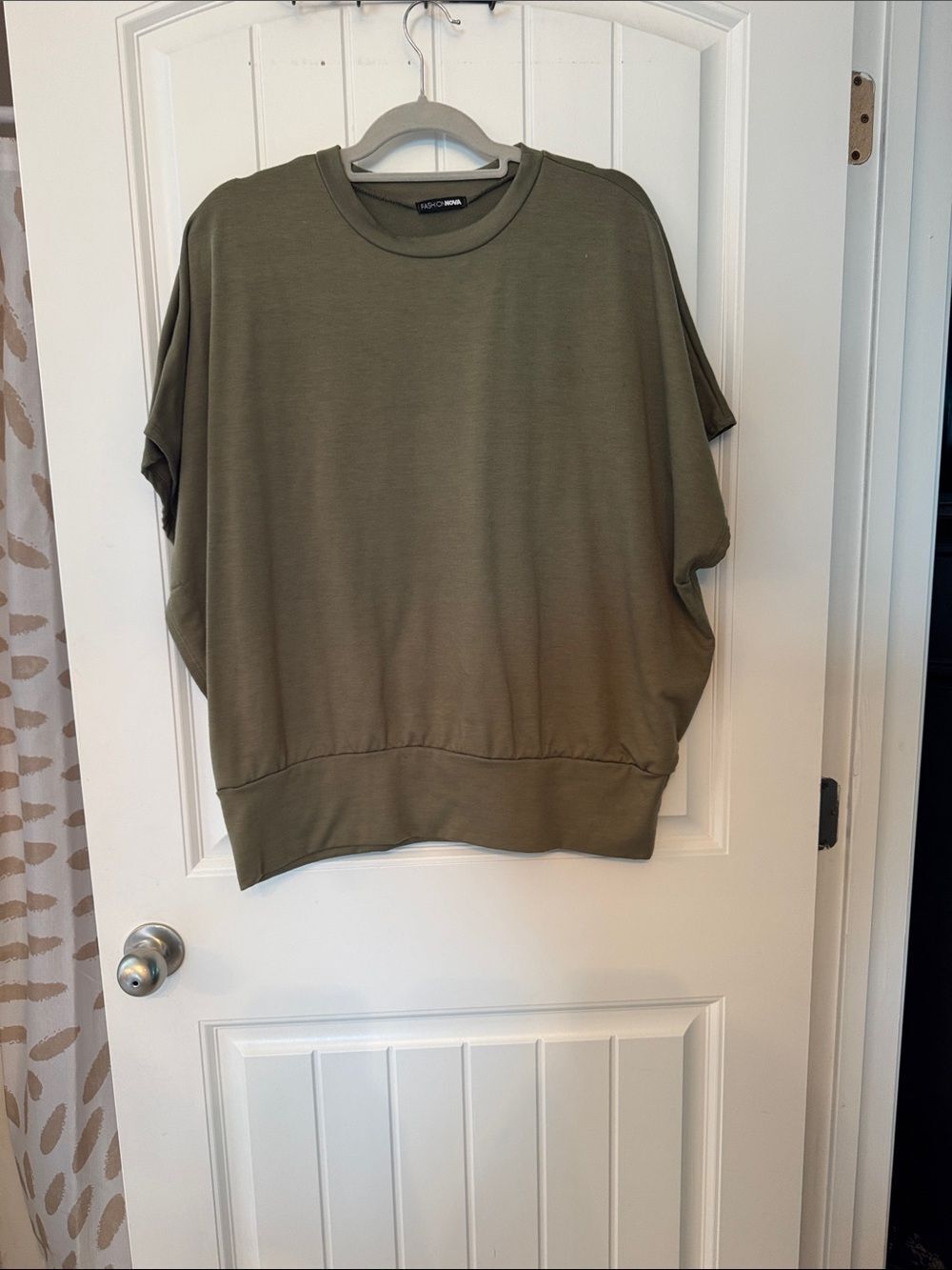 Fashion Nova Olive Green Knit Top